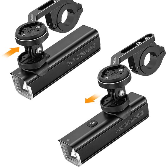 Rockbros 24610002001 front bicycle light 1000 lm + USB-C - USB-A cable - black | Techbox