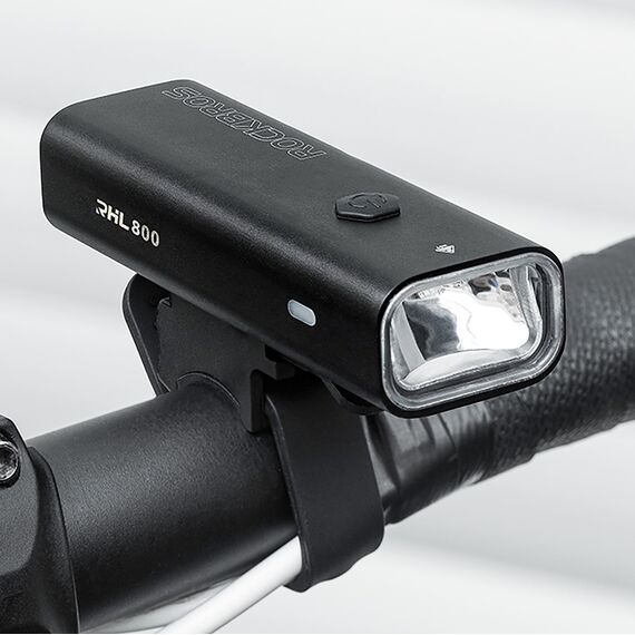 Rockbros 24710012001 front bicycle light 800 lm + USB-C - USB-A cable - black | Techbox