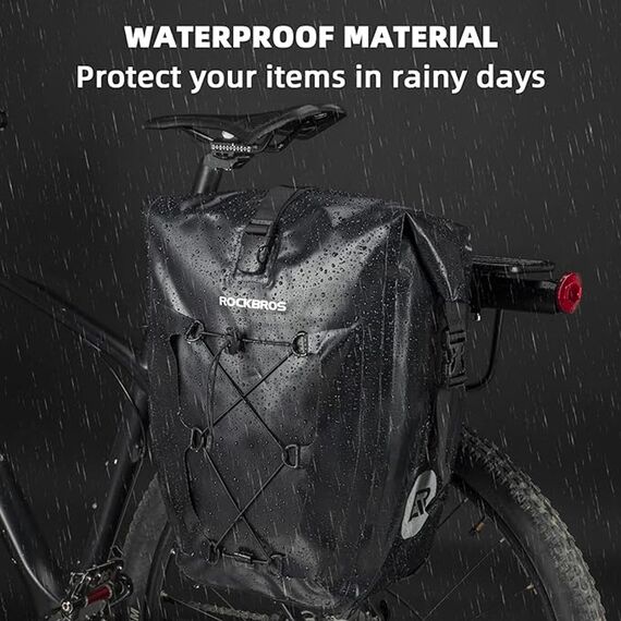 Rockbros 30140022001 waterproof bicycle bag for trunk - black | Techbox