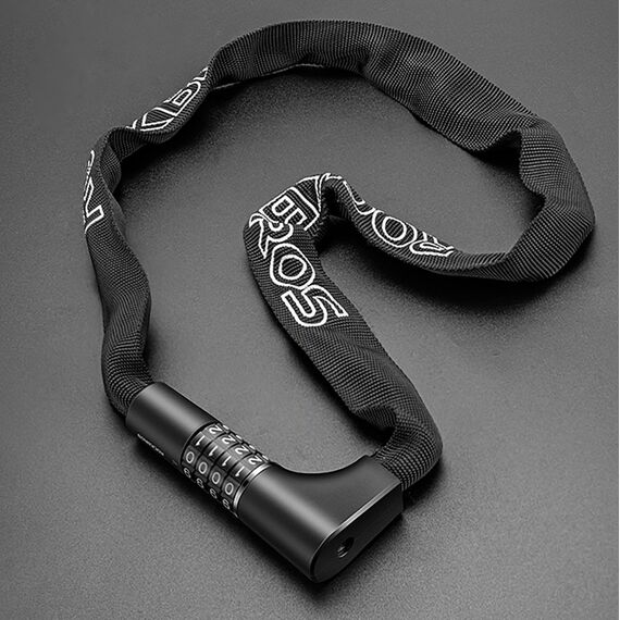 Rockbros 3230002001 bicycle lock with combination and key - black | Techbox