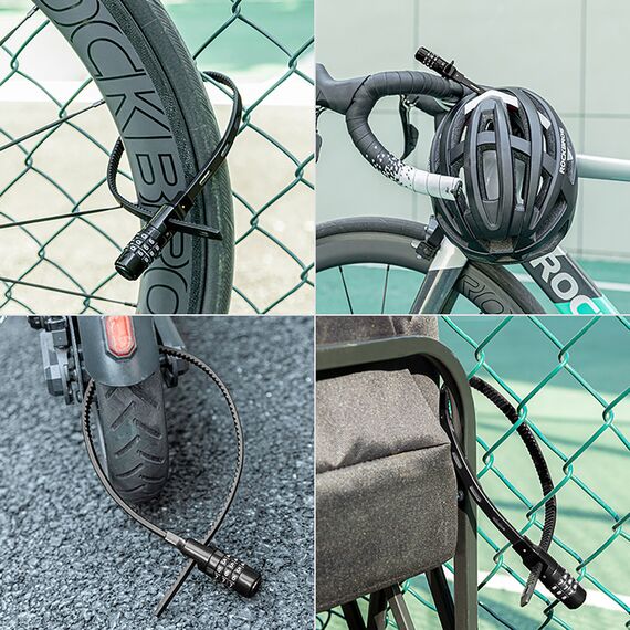 Rockbros 3240001001 bicycle lock for 0.5 m combination - black | Techbox