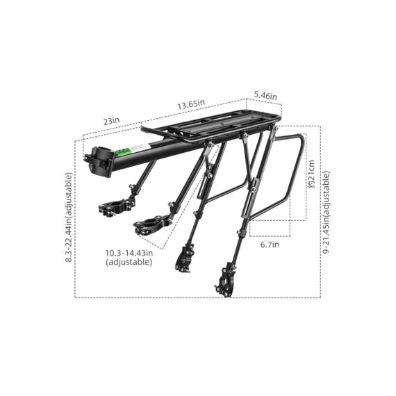 Rockbros 33210004001 bicycle rack with shelf - black - Bicycle - Sports & Fitness - Techbox