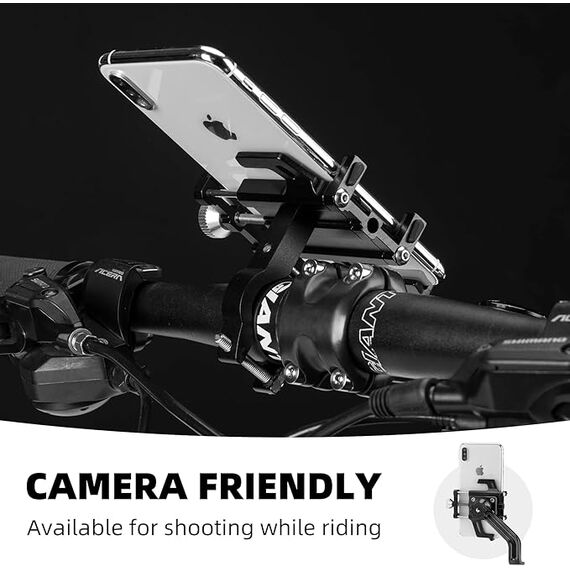 Rockbros 699-BK Aluminum Alloy Bicycle Phone Holder - Black - Bicycle - Sports & Fitness - Techbox