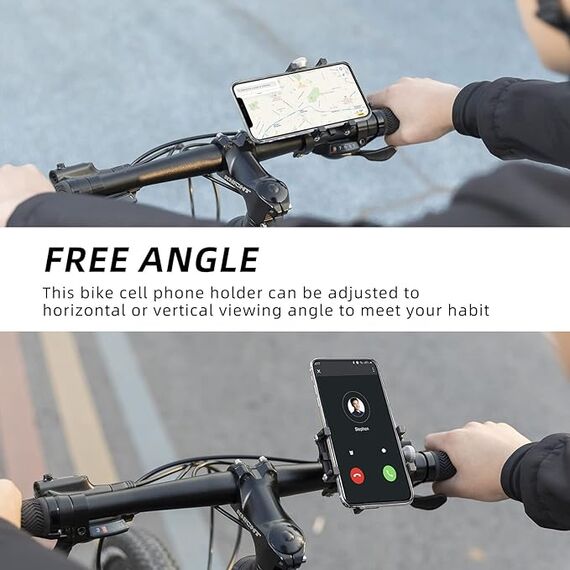 Rockbros 699-BK Aluminum Alloy Bicycle Phone Holder - Black - Bicycle - Sports & Fitness - Techbox