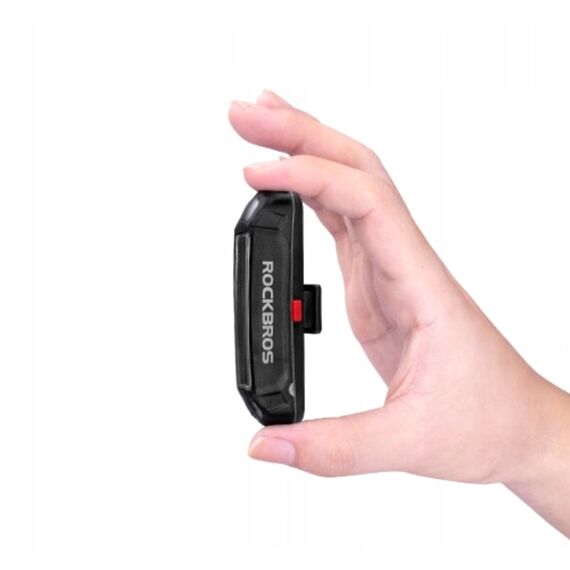 Rockbros A54BK Rear Bike Light + Micro USB - USB-A Cable - Black | Techbox
