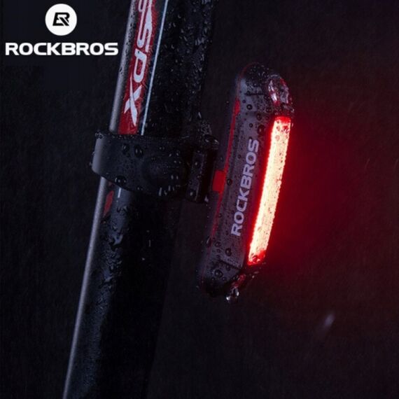 Rockbros A54BK Rear Bike Light + Micro USB - USB-A Cable - Black | Techbox