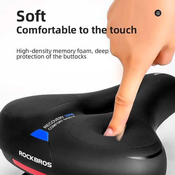 Rockbros AQ-6090B bicycle saddle - black and blue | Techbox