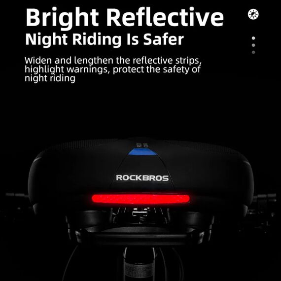 Rockbros AQ-6090B bicycle saddle - black and blue | Techbox