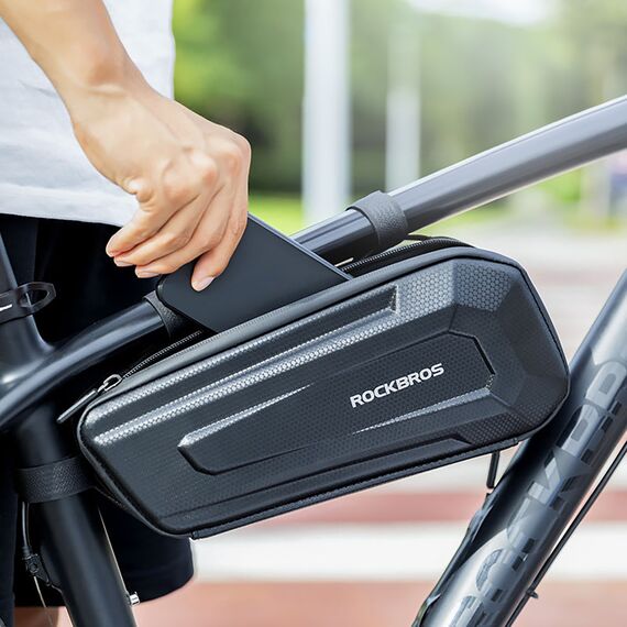 Rockbros B66 waterproof bicycle bag for frame - black | Techbox