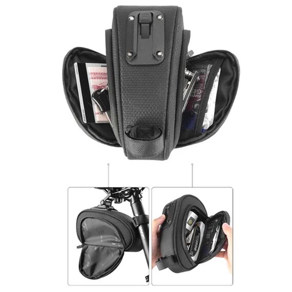 Rockbros C40 bicycle bag under the saddle - black - Bicycle - Sports & Fitness - Techbox