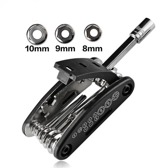 Rockbros GJ1601 16-in-1 multi-tool for bicycle repair - black - Bicycle - Sports & Fitness - Techbox