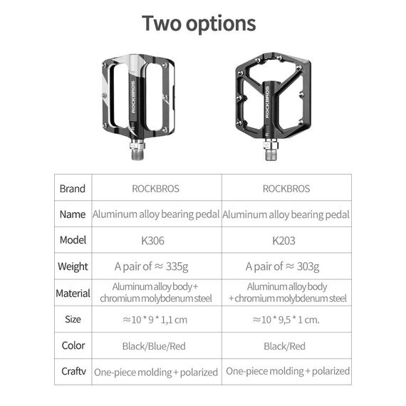 Rockbros K203-BK bicycle pedal set - black - Smartphone Holders - Smartphones - Techbox