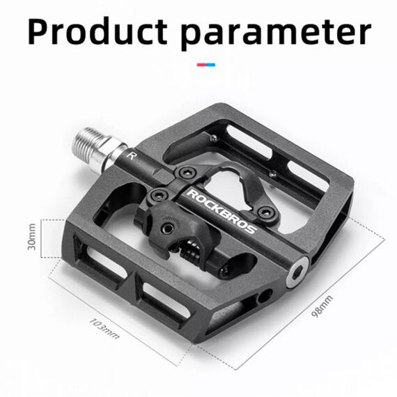 Rockbros PD15-BK Aluminum Alloy Bicycle Pedal Set - Black - Bicycle - Sports & Fitness - Techbox