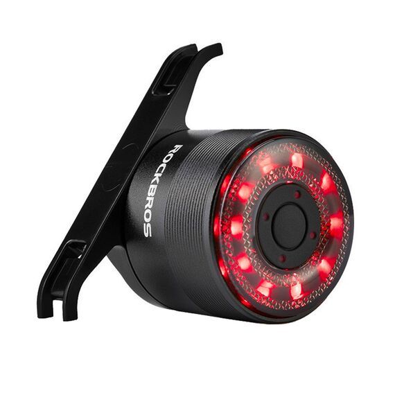 Rockbros Q1 Rear Bike Light 7 Color LED + USB-C - USB-A Cable - Black - Bicycle - Sports & Fitness - Techbox