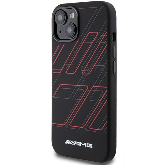AMG Silicone Large Rhombuses Pattern MagSafe Case for iPhone 15/14/13 - Black | Techbox