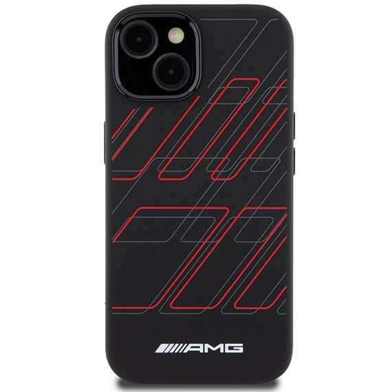 AMG Silicone Large Rhombuses Pattern MagSafe Case for iPhone 15/14/13 - Black | Techbox