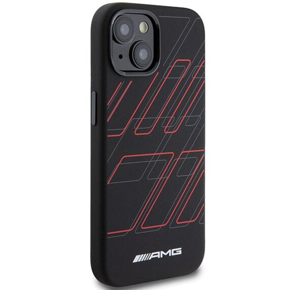 AMG Silicone Large Rhombuses Pattern MagSafe Case for iPhone 15/14/13 - Black | Techbox