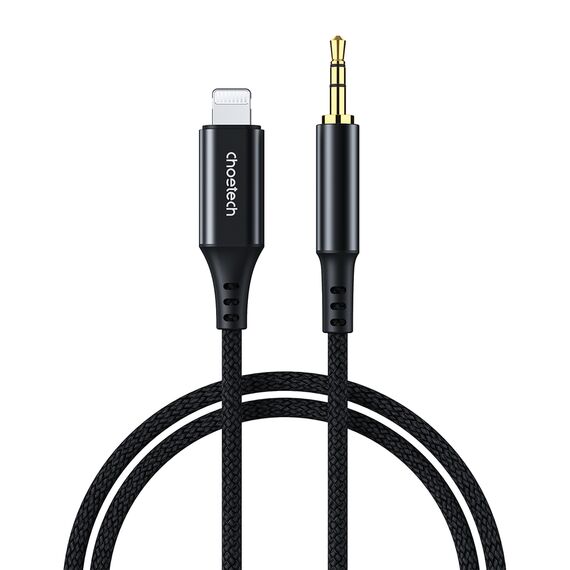 Choetech AUX009 Lighting / mini jack 3.5mm cable 2 m - black - Cables & Adapters - Cables & Accessories - Techbox
