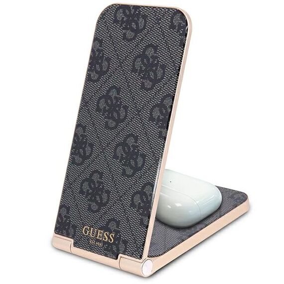 Guess 4G Pattern MagSafe foldable 2in1 15W inductive charger - black - Wireless Chargers - Smartphone Chargers - Techbox