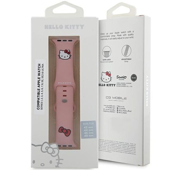 Hello Kitty Silicone Kitty Head Strap for Apple Watch 42/44/45/49mm - Pink - Accessories - Smartwatches & Accessories - Techbox