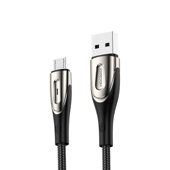 Joyroom S-M411 3A 2m USB-A - micro USB cable with charging indicator - black - Cables & Adapters - Cables & Accessories - Techbox