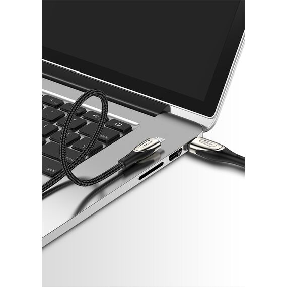 Joyroom S-M411 3A 2m USB-A - micro USB cable with charging indicator - black - Cables & Adapters - Cables & Accessories - Techbox