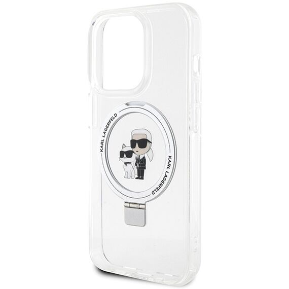 Karl Lagerfeld Ring Stand Karl&Choupette MagSafe case for iPhone 13 Pro / 13 - white - Apple Cases - Cases - Techbox