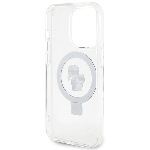 Karl Lagerfeld Ring Stand Karl&Choupette MagSafe case for iPhone 13 Pro / 13 - white - Apple Cases - Cases - Techbox