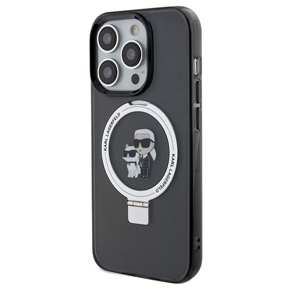 Karl Lagerfeld Ring Stand Karl&Choupette MagSafe case for iPhone 13 Pro Max - black | Techbox