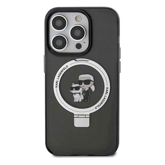 Karl Lagerfeld Ring Stand Karl&Choupette MagSafe case for iPhone 13 Pro Max - black | Techbox
