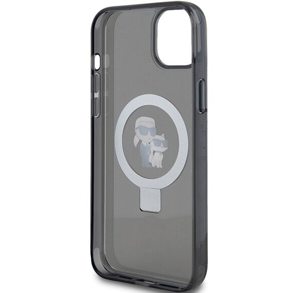Karl Lagerfeld Ring Stand Karl&amp;Choupette MagSafe case for iPhone 14 / 15 / 13 - black - Apple Cases - Cases - Techbox