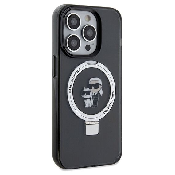 Karl Lagerfeld Ring Stand Karl&Choupette MagSafe case for iPhone 14 Pro - black | Techbox