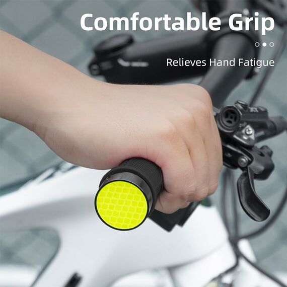 Rockbros 40720007001 bicycle grips with reflector - black | Techbox