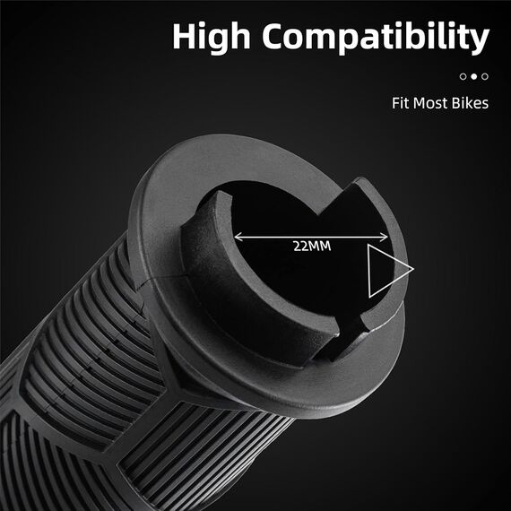 Rockbros 40720007001 bicycle grips with reflector - black | Techbox