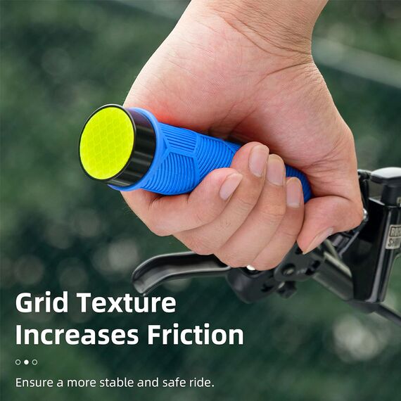 Rockbros 40720007003 bicycle grips with reflector - blue | Techbox