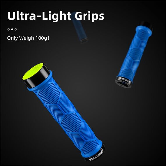 Rockbros 40720007003 bicycle grips with reflector - blue | Techbox