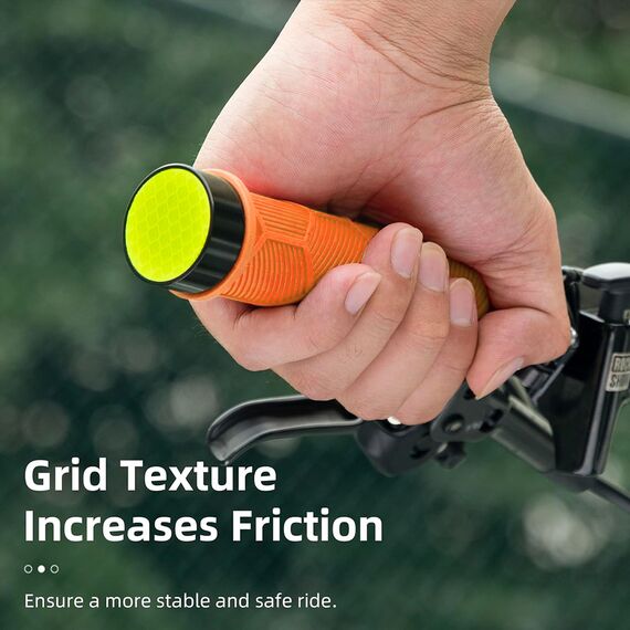 Rockbros 40720007004 bicycle grips with reflector - orange | Techbox