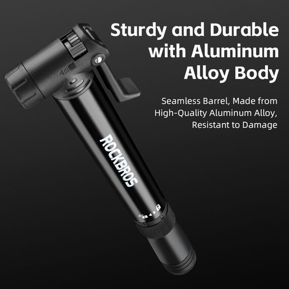 Rockbros 42320010001 Bicycle Pump Hand + Screwdriver - Black - Bicycle - Sports & Fitness - Techbox