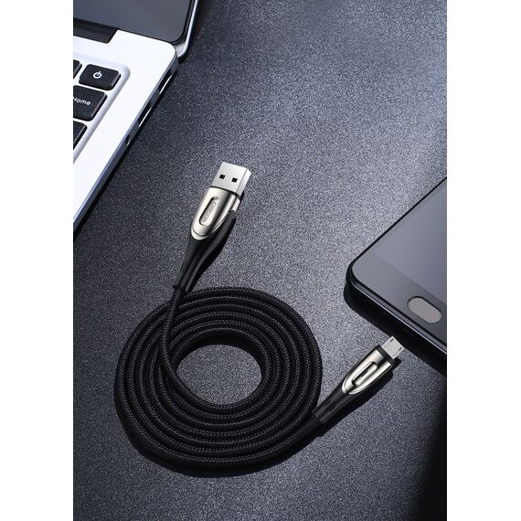 USB-A - micro USB cable Joyroom S-M411 3A 1.2m with charging indicator - black - Cables & Adapters - Cables & Accessories - Techbox