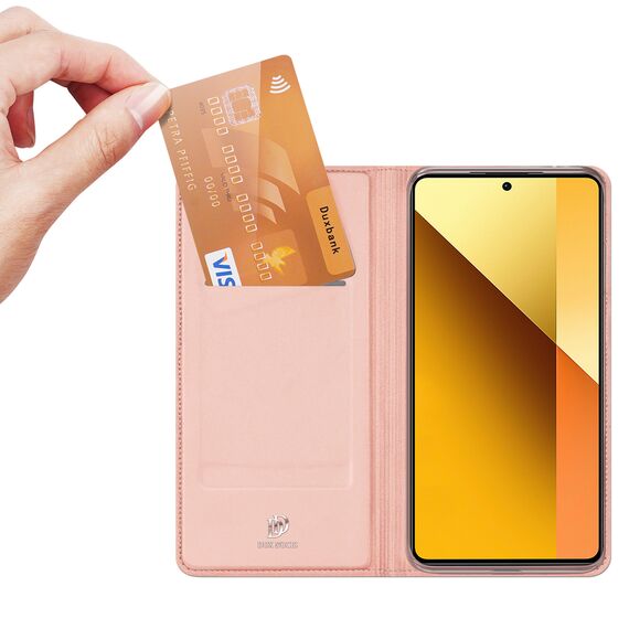 Dux Ducis Skin Pro case with flap and card slot for Xiaomi Redmi Note 13 5G - pink - Xiaomi Cases - Cases - Techbox