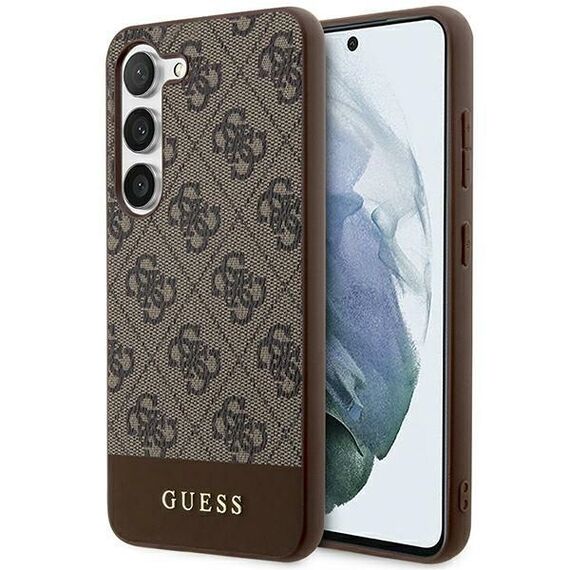 Guess 4G Stripe Collection case for Samsung Galaxy S24+ - brown - Samsung Cases - Cases - Techbox
