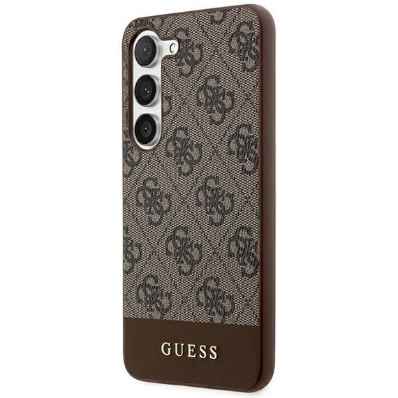 Guess 4G Stripe Collection case for Samsung Galaxy S24+ - brown - Samsung Cases - Cases - Techbox