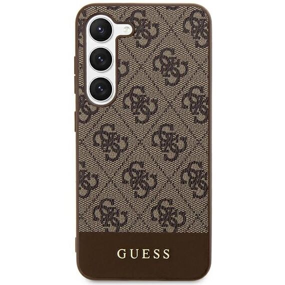 Guess 4G Stripe Collection case for Samsung Galaxy S24+ - brown - Samsung Cases - Cases - Techbox