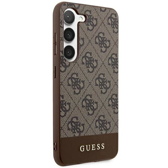 Guess 4G Stripe Collection case for Samsung Galaxy S24+ - brown - Samsung Cases - Cases - Techbox