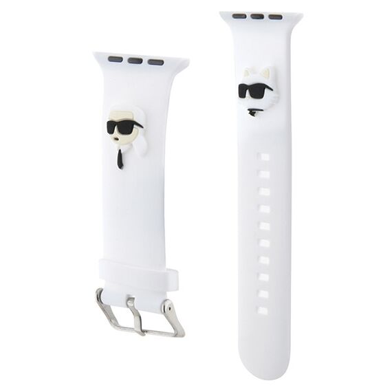Karl Lagerfeld 3D Rubber Karl&Choupette Heads strap for Apple Watch 38/40/41mm - white | Techbox