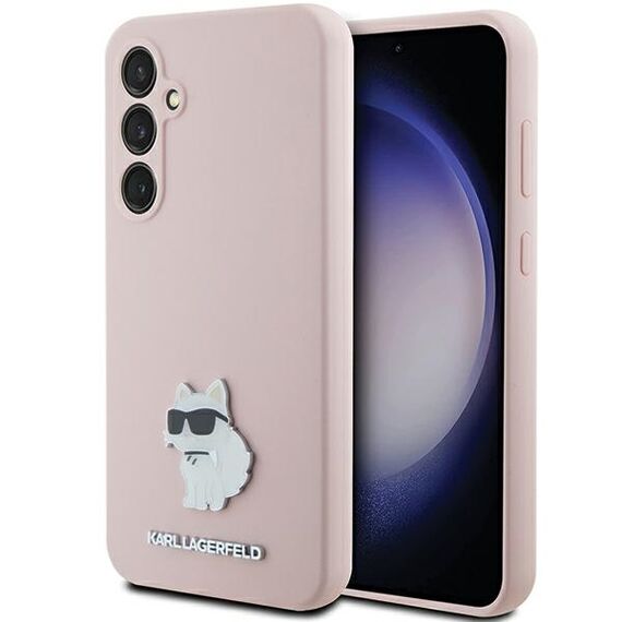 Karl Lagerfeld Silicone Choupette Metal Pin case for Samsung Galaxy S23 FE - pink | Techbox