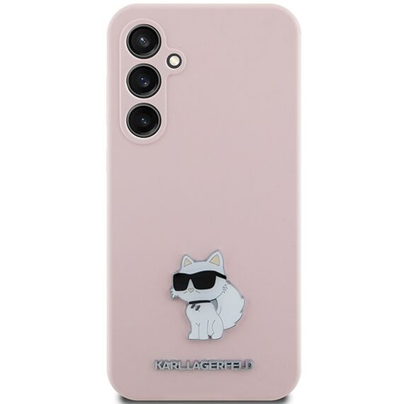 Karl Lagerfeld Silicone Choupette Metal Pin case for Samsung Galaxy S23 FE - pink | Techbox