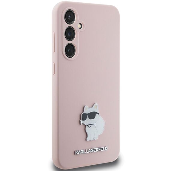 Karl Lagerfeld Silicone Choupette Metal Pin case for Samsung Galaxy S23 FE - pink | Techbox