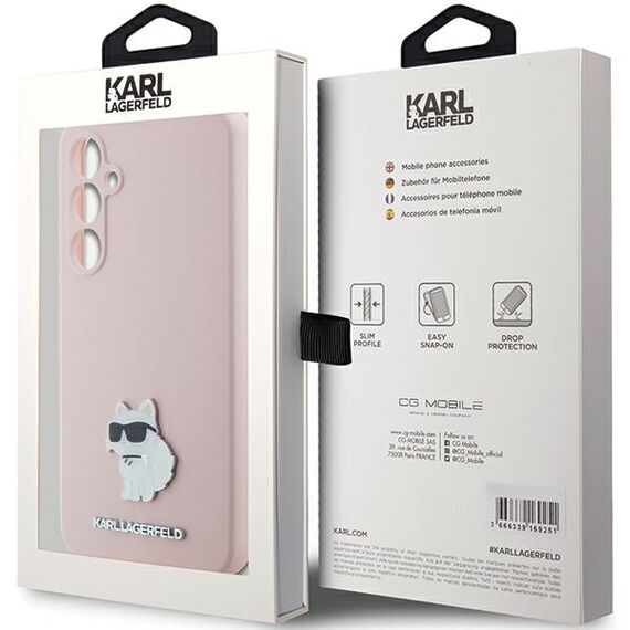 Karl Lagerfeld Silicone Choupette Metal Pin case for Samsung Galaxy S23 FE - pink | Techbox