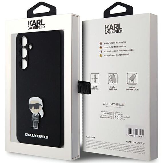 Karl Lagerfeld Silicone Ikonik Metal Pin case for Samsung Galaxy S23 FE - black | Techbox